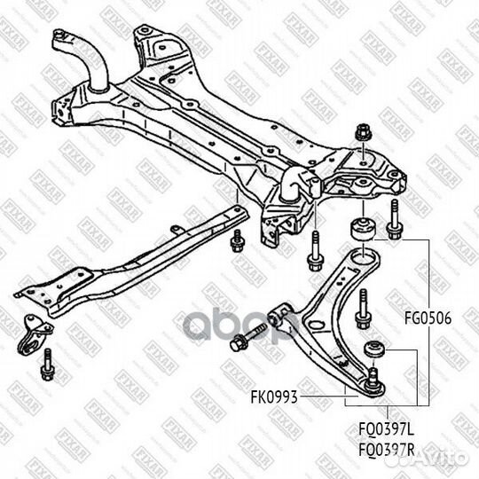 Опора шаровая mitsubishi lancer/outlander 03- п