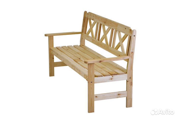 Скамья 3-местная из дерева