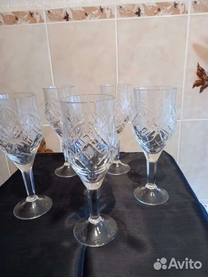 Хрустальные фужеры, рюмки ссср, Гдр