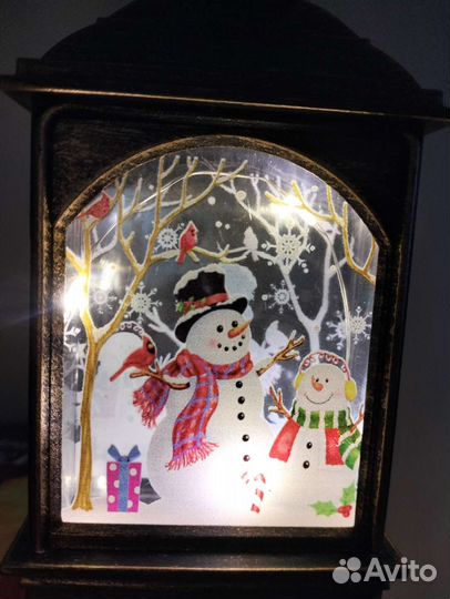 Новогодний фонарь, свеча