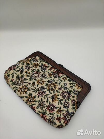 Клатч, ГДР, пластмасса, текстиль, сер. XX в. Б197