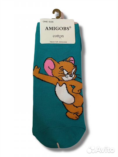 Набор женских коротких носков Том и Джерри 5шт