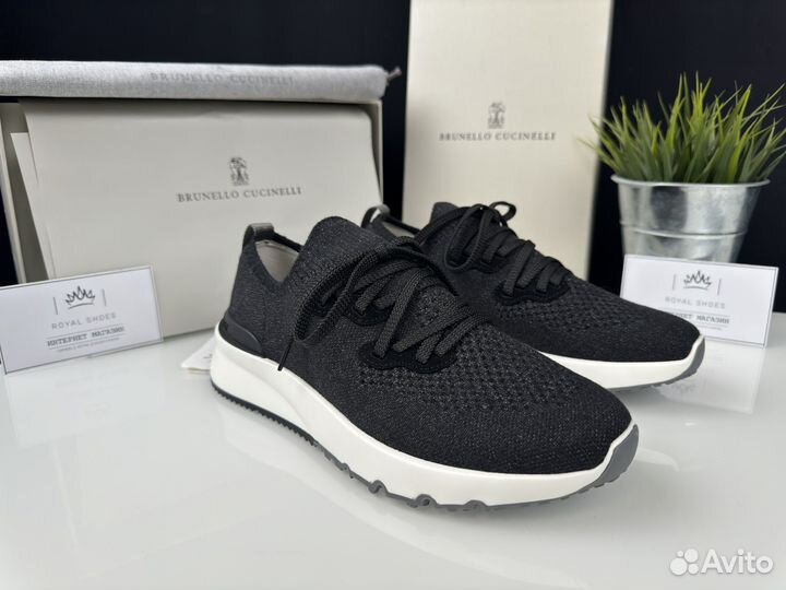 Текстильные мужские кроссовки Brunello Cucinelli