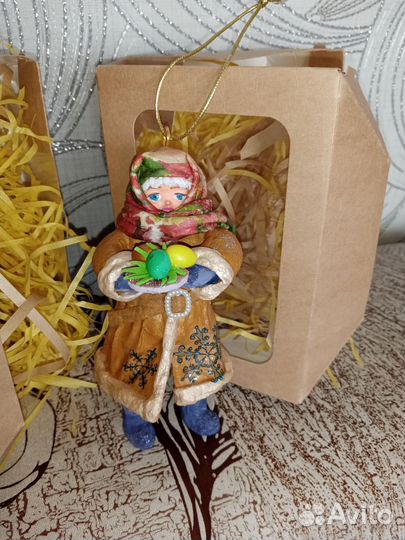 Елочные игрушки из ваты (ручная работа)