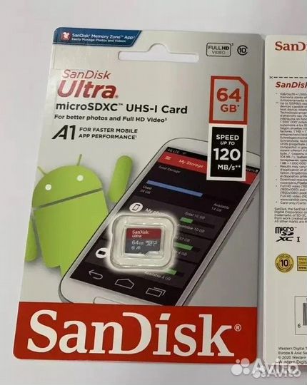 Карта памяти MicroSD SanDisk Ultra новая гарантия