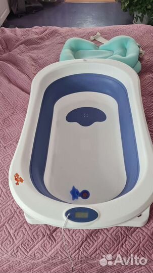 Ванночка детская складная с термометром