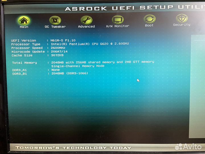 Материнская плата с процессором LGA 1155
