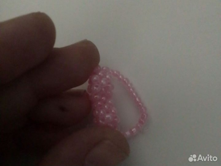 Кольцо из бисера ручная работа 45р