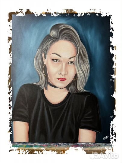 Портрет по фото на холсте под заказ
