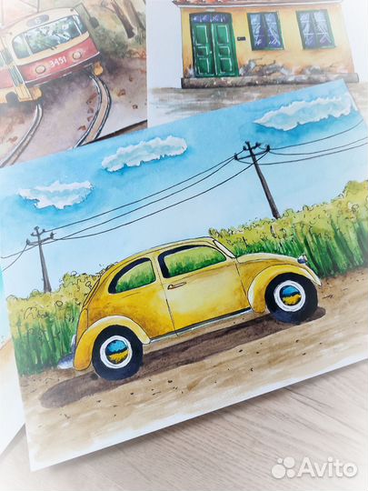 Рисунки в стиле скетчинг формат А4