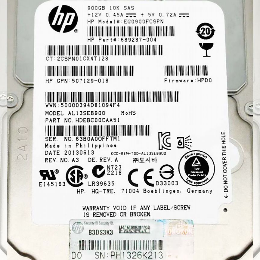 [EG0900FCSPN] Жесткий Диск Hp 900gb Sas 2,5" Hdd Eg0900fcspn