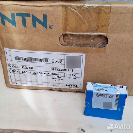 6006 2RS (LLU.C3), подшипник NTN Япония оригинал