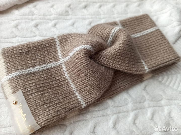 Повязка на голову вязаная