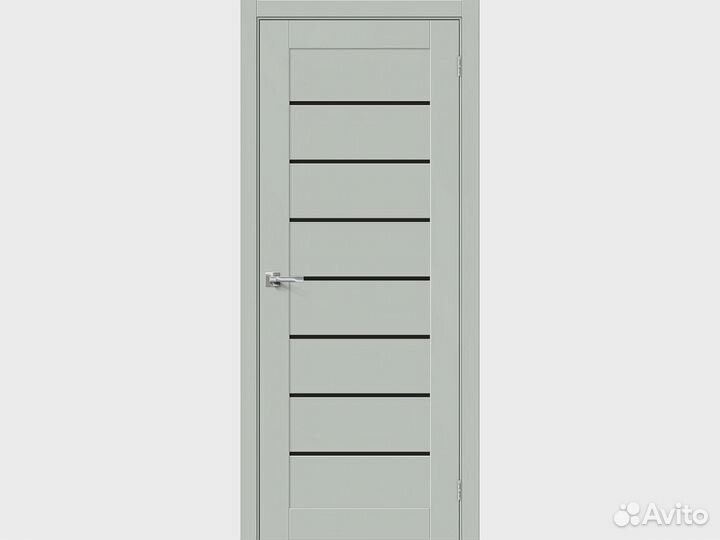Межкомнатная дверь экошпон Браво-22 Grey Matt со с