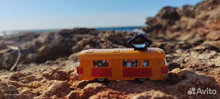 Модель ретро трамвая Татра металл