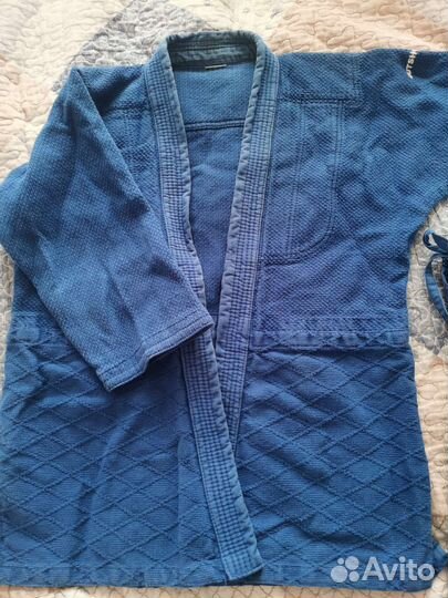 Кимоно синее