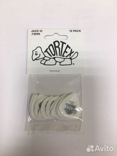 Медиаторы Dunlop Tortex Jazz III White 0,73 mm