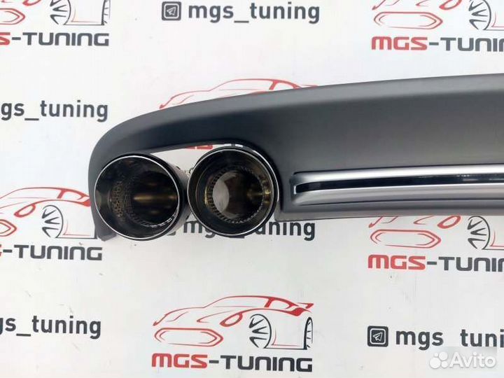 Диффузор S7 Ауди А7 S-line 10-14 + Акрапович 89мм