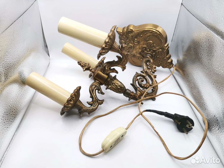 Светильник Бра Металл 3 лампы Винтаж СССР