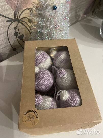 Вязаные шарики ручной работы