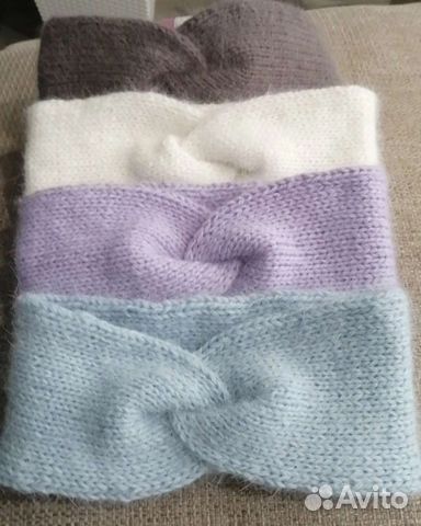 Повязка на голову вязаная