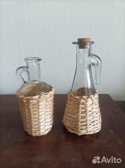 Графин соусник стеклянный для масла уксуса набор