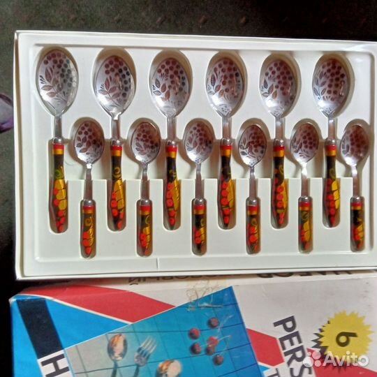 Набор столовых приборов Хохлома СССР новый