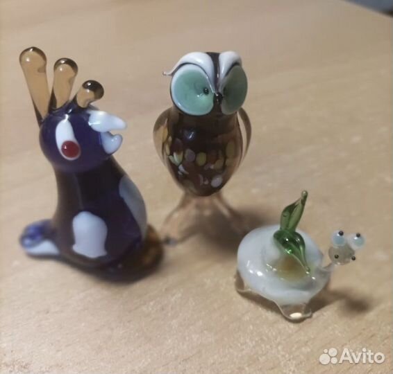 Фигурки из цветного стекла СССР