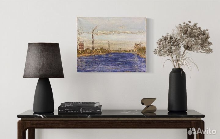 Картина маслом « Летом на канале »