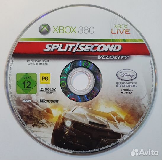 Xbox 360 / Xbox one Split Second Velocity Лицензия