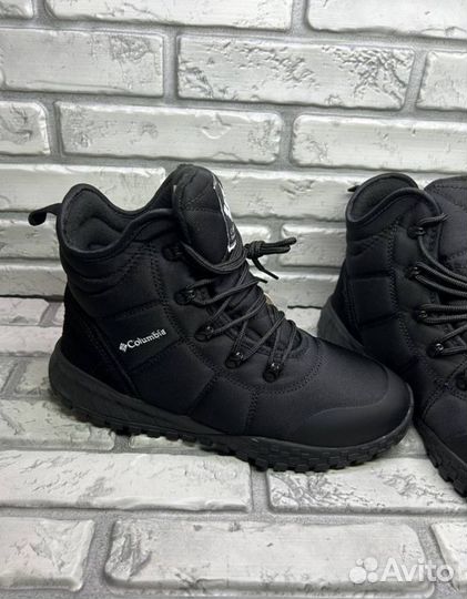 Высокие термо ботинки columbia black мужские 41-45