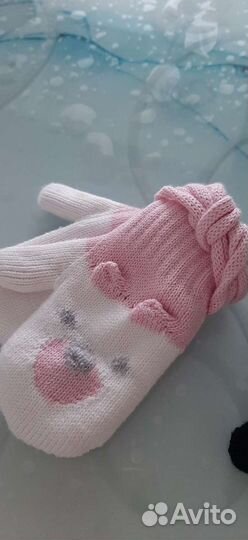 Варежки детские, перчатки