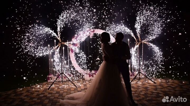 Пиротехнические вертушки на свадьбу в Орле