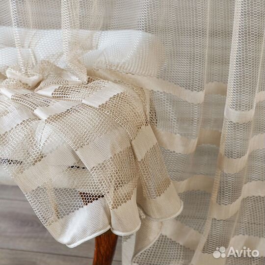 Тюль фрида крем готовый на окна пошив