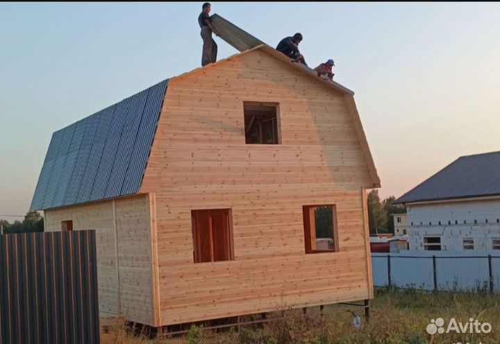 Каркасные дом 8х6м мансардные каркас 150см