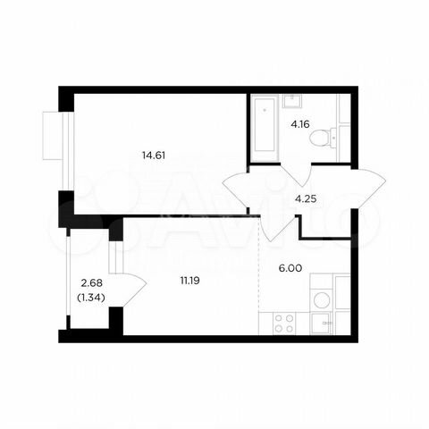 Планировка квартир дом электролитный проезд 7а 1 2-к. квартира, 41,1 м², 7/26 эт. на продажу в Москве Купить квартиру Авито