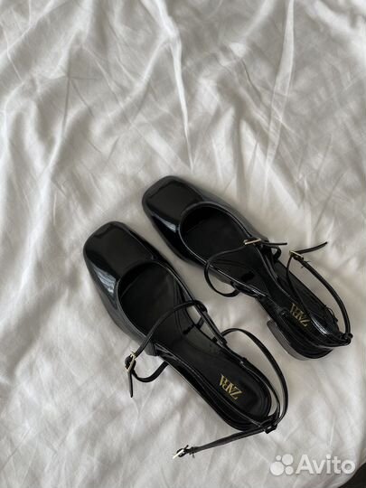 Туфли балетки с квадратным носом 39/40 Zara новые