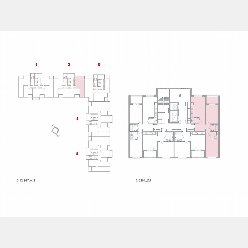 2-к. квартира, 65,2 м², 2/12 эт.