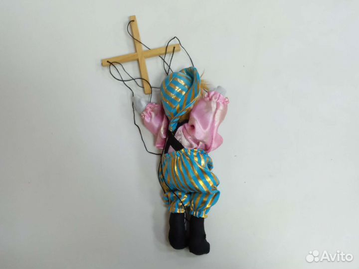 Фарфоровая кукла СССР, клоун марионетка