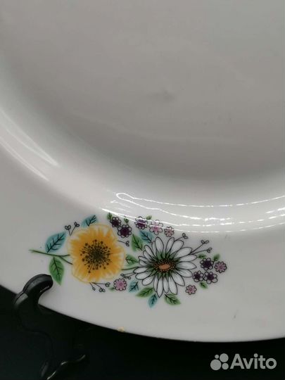 Тарелки Цветы Фарфор Польша 3 шт (Ч)