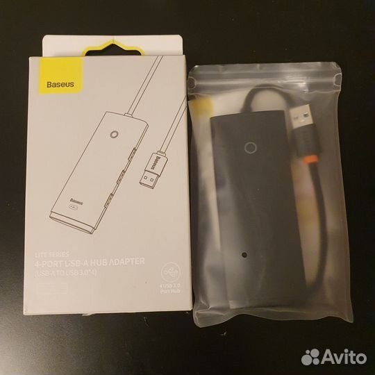 Концентратор Baseus 4 in1,док станция 4USB 3.0
