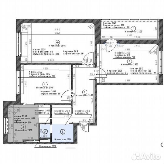 Замеры помещения, обмерный план