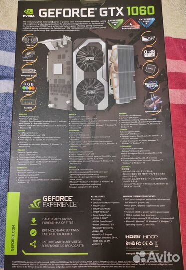 Видеокарта nvidia GTX 1060 6GB Palit jetstream
