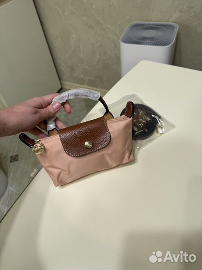 Сумка Longchamp Le Pliage Mini (розово коричневая)