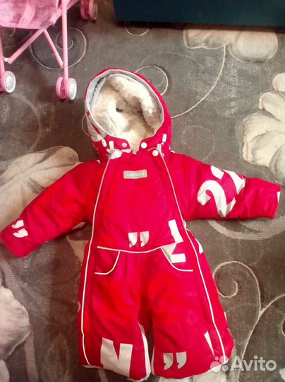 Комбинезон трансформер детский красный с 3х мес