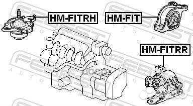 Опора двигателя HM-FIT HM-FIT Febest