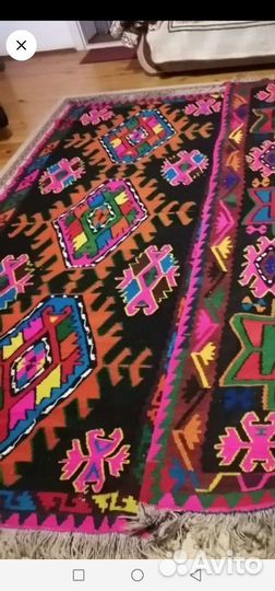 Ковер шерстяной ручной работы) сумак. Старинный