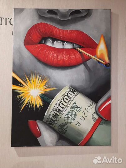 Интерьерная картина холст акрил