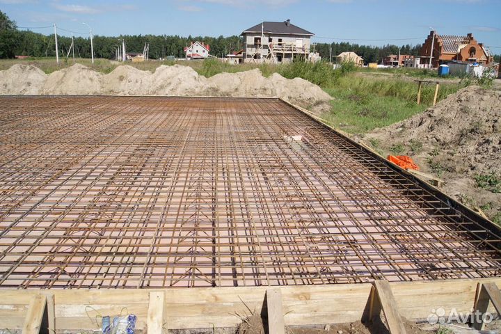 Бетонные работы отмостка фундамент площадка забор