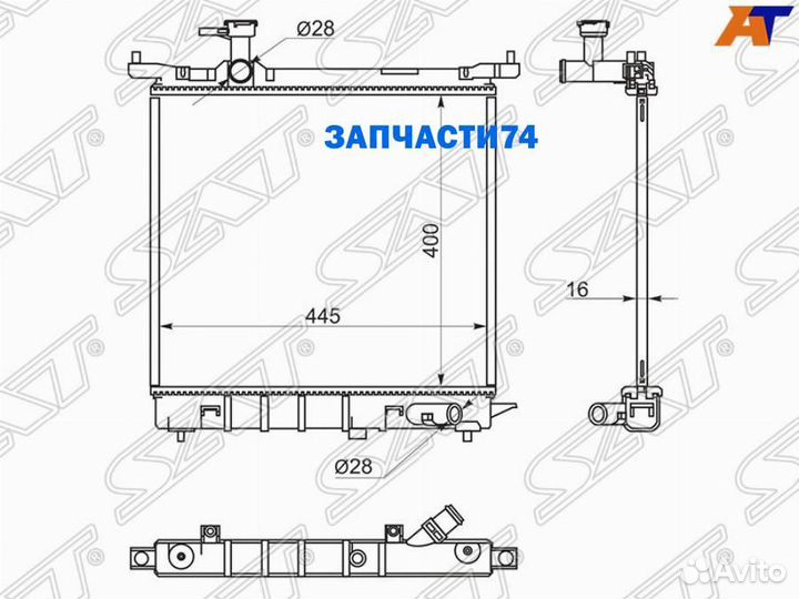 Радиатор Nissan March 10-22 / Note 12-20 / Latio 12-16,SAT